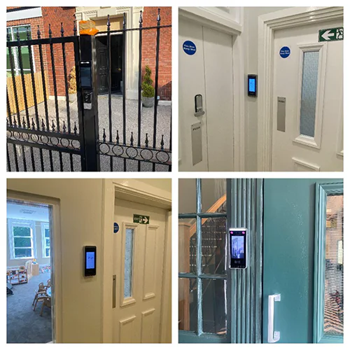 Computime access control restricting entry to a restricted healthcare area, linked to staff attendance records