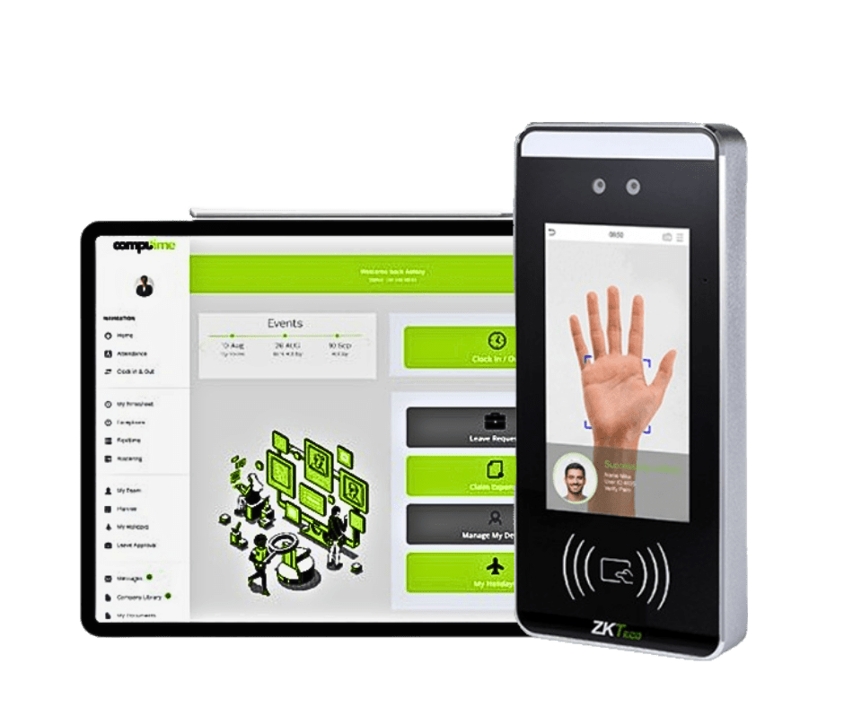 A facial recognition clocking in machine