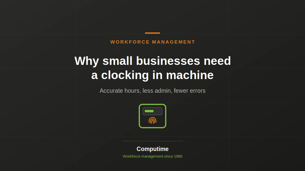 Clocking in machine for small businesses