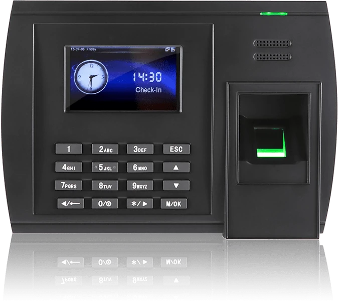 Biometric fingerprint clocking terminal